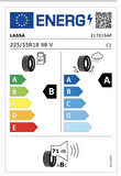 Lassa 225/55R18 98V Competus H/P3 B-A-71 Yaz Suv Lastiği (Üretim Yılı: 2024)