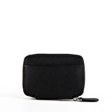 Hakiki Deri Fermuarlı Unisex Mini Cüzdan, El Yapımı, Hediye