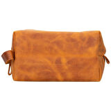 Deri Bakım Ve Seyahat Çantası, X Beden, Antik Karamel Renk