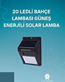 Hareket Sensörlü Solar Lamba | 120° Algılama Açısı, 3-4 Metre Mesafe, Suya Dayanıklı LED
