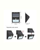 Hareket Sensörlü Solar Lamba | 120° Algılama Açısı, 3-4 Metre Mesafe, Suya Dayanıklı LED