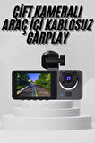 Yol Kayıt Araç Kamerası HD DVR 3 Kameralı 2.0in Ekranlı Ön İç Arka