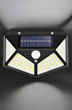 Güneş Enerjili Bahçe Aydınlatma Lambası Solar 100 Led Lamba