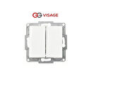 Visage Beyaz Komütatör Anahtar Çerçevesiz - Priz ve Anahtar İçin Uyumlu Çerçeve