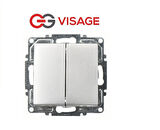 Visage Ambiance Gümüş Komütatör Anahtar Çerçevesiz - Priz ve Anahtar İçin Uyumlu Çerçeve