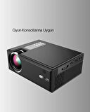 BUĞZ Yüksek Parlaklıkta Projeksiyon Cihazı – 1080p Destekli, Taşınabilir Ev Sineması Sistemi
