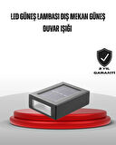 BUĞZ Güneş Enerjili Su Geçirmez LED Duvar Lambası