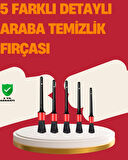 BUĞZ Araç İçi Detaylı Temizlik Seti-Araba Jant ve İç Yüzey Temizlik Fırçaları