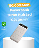 BUĞZ Çoklu Cihaz Uyumlu LED Ekranlı 50000 mAh Powerbank