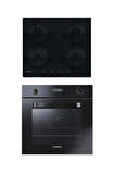 Hoover 2'li Siyah Cam Ankastre Set (hvw6mbb-3051b)