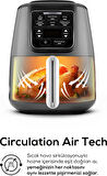Karaca Air Pro Cook XL 2 in 1 Konuşan Airfryer Space Gray 4 Kişilik