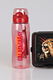 "DEKOMUS CEP DEFTERİ HEDİYELİ" YENİ SEZON LİSANSLI GALATASARAY 700 ML MATARA VE 2 KATLI BESLENME KABI / LUNCH BOX SETİ