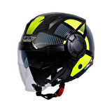Sway Açık Kask Güneş Vizörlü Sw 766 Geko Yellow