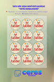 İyi Tatiller Sticker Seti İ3- 96 Adet Yuvarlak Etiket | Yapışkanlı, Parlak Kuşe Çıkartma Kağıdı