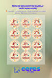 İyi Tatiller Sticker Seti İ4 - 96 Adet Yuvarlak Etiket | Yapışkanlı, Parlak Kuşe Çıkartma Kağıdı