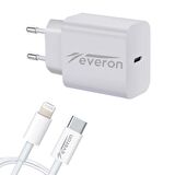 Everon 25W Hızlı Şarj Cihazı TypeC İphone Kablolu EVR002