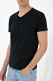 Adam Boxes V Yaka T-shirt N-Simplo - Lacivert
