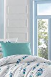 %100 Pamuklu Çift Kişilik Desenli Ranforce Kumaş Nevresim Seti - 200x220 cm -