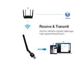 Mini USB WiFi Adaptörü 300Mbps 2dBi WiFi Adaptörü PC WiFi Anten WiFi Güvenlik Cihazı