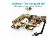 Mini USB WiFi Adaptörü 300Mbps 2dBi WiFi Adaptörü PC WiFi Anten WiFi Güvenlik Cihazı