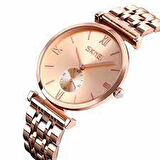 Skmei Yeni Tasarım Rose Gold Kadın Kol Saati Su Geçirmez