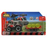 Maisto Mini Work Machines Traktör ve Römork Set-04