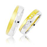 Sarı Beyaz Altın Alyans 2202-2