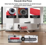 ROBOROCK Q7, Q7+, Q7 MAX, Q7 MAX+ ile Uyumlu 2 Ana Fırça 2 Beyaz Yan Fırça 2 Filtre 2 Mop