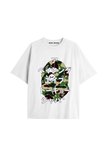 UNİSEX Bay Bape Desenli Beyaz Yazlık T-shirt