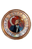 Bakır Tablo Mustafa Kemal Atatürk Tablosu Özel El İşçiliği 30 cm Ebatlı Safir Tablo