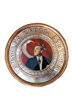 Bakır Tablo Mustafa Kemal Atatürk Tablosu Özel El İşçiliği 30 cm Ebatlı Safir Tablo