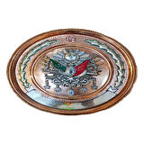 Bakır Tablo Osmanlı Tuğrası Duvar Tablosu 30 cm ebatlı Bakır Duvar Tablosu Osmanlı Tuğra Model Bakır Duvar Tablosu Safir Tablo