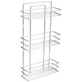 Paslanmaz Yapışkanlı 3 Katlı Banyo Şampuanlık Düzenleyici DELMEYE SON Krom TŞ-03