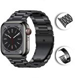 Apple Watch 2/3/4/5/6/7/8/Se/Ultra 42 44 45 49MM Uyumlu Çelik Baklalı Metal Kordon