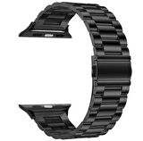 Apple Watch 2/3/4/5/6/7/8/Se/Ultra 42 44 45 49MM Uyumlu Çelik Baklalı Metal Kordon