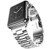 Apple Watch 2/3/4/5/6/7/8/Se/Ultra 42 44 45 49MM Uyumlu Çelik Baklalı Metal Kordon