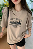 Unisex Age Of Steam Baskılı Tasarım Tshirt