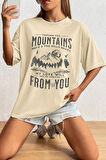 Unisex Mountains From You Baskılı Tasarım Tshirt