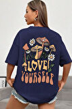 Unisex Love Yourself Sırt Baskılı Tasarım T-shirt