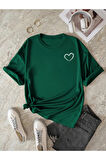 Unisex Hearts Baskılı Tasarım Tshirt