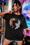 Unisex Tiger Baskılı Kısa Kol T-shirt