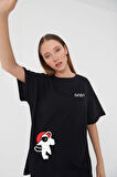 Kısa Kol Nasa Baskılı Tshirt