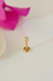 Gold Çelik Yıldız Piercing 6 mm Tragus Helix Kıkırdak Conch