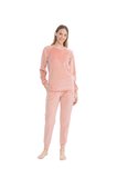 U.S. Polo Assn. Kadın Uzun Kollu Yuvarlak Yaka Pijama Takımı S25092