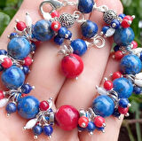 2211 Lapis lazuli Mercan el yapımı bileklik