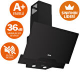 Ferre FryArt&FlowAr orio Sessiz Davlumbaz Elektrikli Inox-Siyah Ank. Set (D063-SA + MS261 + XE63MI)