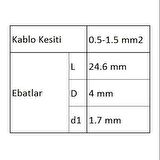 GBY251 Ek Muf İzoleli Kablo Ucu 20 Adet