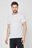 Erkek Çok Renkli T- Shirt Regular Fit Rahat Kesim Bisiklet Yaka 3'lü Basic Tişört Paketi
