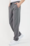 Antrasit Relaxed Fit Bisiklet Yaka Sweatshirt Düz Paça Erkek Eşofman Takımı
