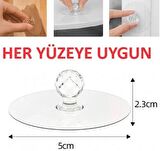 Mutfak Banyo Dolap Gardrop Kulpu Çok Amaçlı 4 ADET  Yapışkanlı Kulp Tutacak Askı 